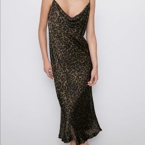 ZARA Slip Dress in Leopard Print
